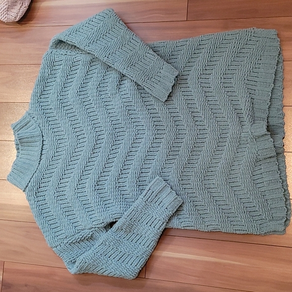 Nwt NINA LEONARD oversized drop shoulder chenille sweater - Picture 3 of 4